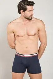 Bokserki męskie bawełniane granatowe (2pack) w sportowym stylu Kappa K1214 - Majtki męskie - miniaturka - grafika 1