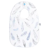 Śliniaki i fartuszki - Śliniaczek bambusowy classic - Niebiańskie piórka - miniaturka - grafika 1