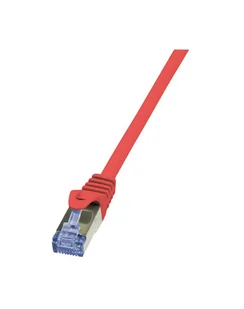 LogiLink Kabel sieciowy CQ3024S CAT 6A S/FTP AWG 26/7 RJ45 0.50 m Czerwony - Patchcordy - miniaturka - grafika 5