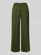 Spodnie damskie - Spodnie materiałowe z szeroką nogawką z przeszytym kantem model ‘KATE’ - miniaturka - grafika 1