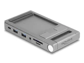 Stacje dokujące i replikatory portów - DeLOCK 88199 stacja dokująca Przewodowa USB 3.2 Gen 1 (3.1 Gen 1) Type-C Szary - miniaturka - grafika 1