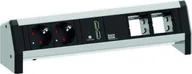 Listwy zasilające - Listwa zasilająca Bachmann DESK 2 gniazda czarna - miniaturka - grafika 1