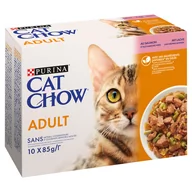 Mokra karma dla kotów - PURINA Cat Chow Adult Łosoś i zielona fasolka Multipack 10x85g - miniaturka - grafika 1