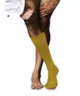 Skarpetki męskie - FALKE No. 13 długich skarpetek męskich bawełna piuma szary czarny plus wysokie kolory cienkie na lato prążkowane bez elastycznego wzoru 1 para, Żółty (Mimosa 1265), 45-46 EU - miniaturka - grafika 1