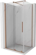 Kabiny prysznicowe - Mexen Velar kabina prysznicowa rozsuwana 100x120 cm, transparent, miedź szczotkowana - 871-100-120-01-65 - miniaturka - grafika 1