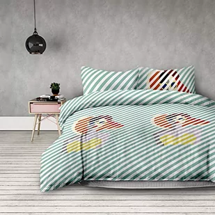 AmeliaHome AmeliaHome - Pościel Mikrofibra - Basic - Retro Girl 140x200 + 70x90*1 cm - Pościel - miniaturka - grafika 1