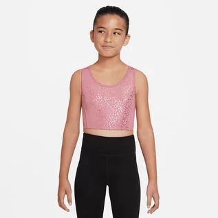 Koszulki i topy damskie - Nike, Top/biustonosz sportowy dziewczęcy Dri-FIT One Tank, DV3133-698, Różowy, Rozmiar M - grafika 1