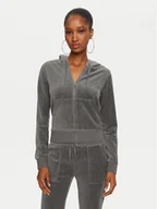 Bluzy damskie - Juicy Couture Bluza Robertson JCAP176 Szary Slim Fit - miniaturka - grafika 1