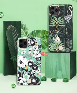 Kingxbar Blossom etui ozdobione oryginalnymi Kryształami Swarovskiego iPhone 11 Pro Max wielokolorowy (Leaf) - Etui i futerały do telefonów - miniaturka - grafika 6