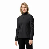Bluzy damskie - Damska bluza polarowa Jack Wolfskin TAUNUS HZ W black - XS - miniaturka - grafika 1