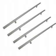 Meble modułowe i akcesoria - 4 x Uchwyt meblowy Reling 256 mm srebrny Metalowy uchwyt do szafek szuflad - miniaturka - grafika 1