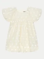 Sukienki i spódniczki dla dziewczynek - Original Marines Sukienka elegancka DEP1085NF Écru Regular Fit - miniaturka - grafika 1