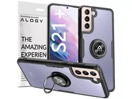 Etui i futerały do telefonów - Etui Alogy Ring Holder Clear Armor do Samsung Galaxy S21 Plus czarne - miniaturka - grafika 1
