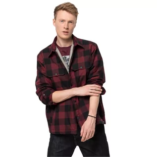 Koszule męskie - Koszula flanelowa męska WHITEVILLE SHIRT M Cordovan Red Checks - L - grafika 1