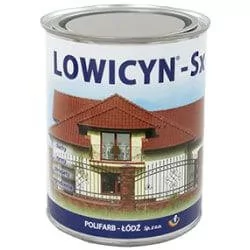 Polifarb Łódź Łódź Lowicyn - SX czerwona tlenkowa RAL 3009 połysk 10l 108065 - Farby do metalu - miniaturka - grafika 1