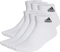 Skarpety termoaktywne - Adidas Skarpety ADIDAS Białe Cushioned Ankle Socks 6 Par S - miniaturka - grafika 1