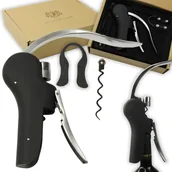 Korkociągi i otwieracze - Zestaw akcesoriów do wina Zestaw do wina 3-częściowy korkociąg Akcesoria do wina Zestaw upominkowy - miniaturka - grafika 1