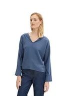 Swetry damskie - TOM TAILOR Damski Sweter z dzianiny z kapturem 1032625, 10904 - Stormy Sea Blue, XL - miniaturka - grafika 1
