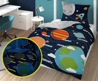 Pościel dla dzieci - Detexpol Pościel bawełniana świecąca w ciemności 160x200 Planety Fluo Kosmos 2826_20200626142936 - miniaturka - grafika 1