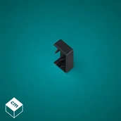 Kanały kablowe - Zakończenie ZAK 15x25 czarny - miniaturka - grafika 1