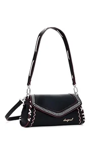 Desigual Unisex's Bag_Manhattan_pespuntes ACROSSBODYBAG, czarny/biały, jeden rozmiar, czarny/biały, Rozmiar Uniwersalny - Torebki damskie - miniaturka - grafika 1