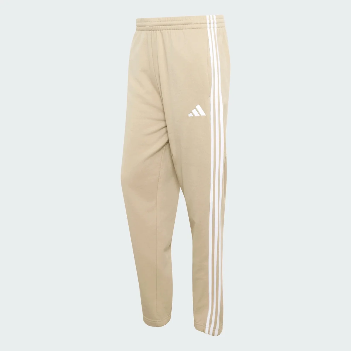 Spodnie Dresowe Adidas Męskie Bawełniane Beżowe Białe Lampasy KY4196 r. XL