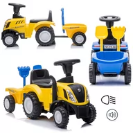 Jeździki dla dzieci - COIL COIL Coil traktor new holland jeździk z przyczepką żółty C0359-YELLOW - miniaturka - grafika 1