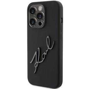 Karl Lagerfeld KLHCP15XSKSBMCK iPhone 15 Pro Max 6.7" czarny/black hardcase Silicone Karl Script - Etui i futerały do telefonów - miniaturka - grafika 2