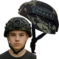 Stroje karnawałowe - Kask Wojskowy Hełm Militarny Taktyczny Dla Dzieci Strój Żołnierza Żołnierz - miniaturka - grafika 1