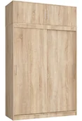 Szafy - Skandynawska przesuwna szafa z nadstawką dąb sonoma A4-Z96 - miniaturka - grafika 1