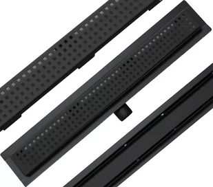 Mexen MEXEN FLAT ODPŁYW LINIOWY BLACK 80 CM NISKI WZÓR G08 1725080 - Odpływy liniowe - miniaturka - grafika 1