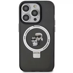Karl Lagerfeld KLHMP15XHMRSKCK iPhone 15 Pro Max 6.7" czarny/black hardcase Ring Stand Karl&Choupettte MagSafe - Etui i futerały do telefonów - miniaturka - grafika 3