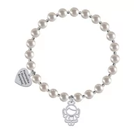 Biżuteria dla dzieci - I KOMUNIA ŚWIĘTA Bransoletka z Aniołem serce srebro GRAWER - miniaturka - grafika 1