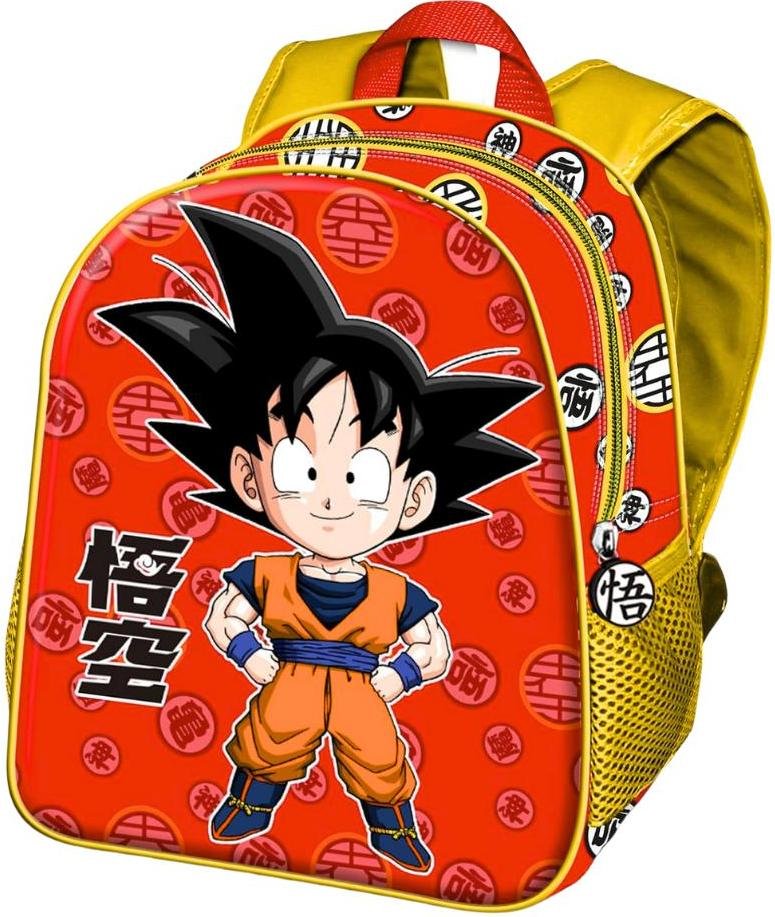 Plecak Jednokomorowy Szkolny Dragon Ball Czerwony Kintoun Chibi 31x44x18 cm