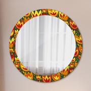 Lustra - Lustro dekoracyjne okrągłe Tulipany retro - miniaturka - grafika 1
