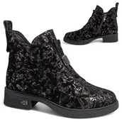 Botki damskie - Botki Damskie SKÓRZANE Eleganckie Wsuwane Trzewiki Jesienne Modne Barski 38 - S.Barski - miniaturka - grafika 1