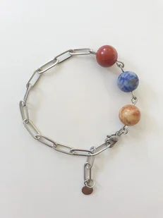 Bransoletka FANABERIA jaspis czerwony, jaspis niebieski, jaspis cesarski - Bransoletki Bransoletka FANABERIA jaspis czerwony, jaspis niebieski, jaspis cesarski - Bransoletki - miniaturka - grafika 1