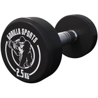 Hantle i ciężarki - Gorilla Sports 2,5 kg Hantla Stała Profesjonalna (100532-00049-0007) - miniaturka - grafika 1