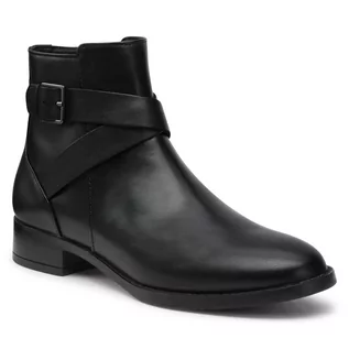 Botki damskie - Clarks Botki Hamble Buckle 261510084 Black Leather - grafika 1