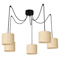 Lampy sufitowe - Boho lampa wisząca do podwieszania LX 4010 z serii SPINDEL RATTAN - miniaturka - grafika 1