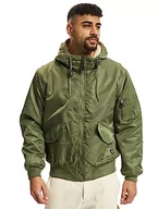 Kurtki męskie - Brandit CWU kurtka męska z kapturem, Zielony z kapturem, L - miniaturka - grafika 1