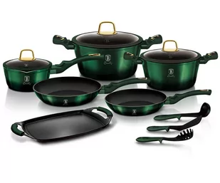 Berlinger Haus Zestaw garnków METALLIC EMERALD LINE BH-6066 - Zestawy garnków i patelni - miniaturka - grafika 2
