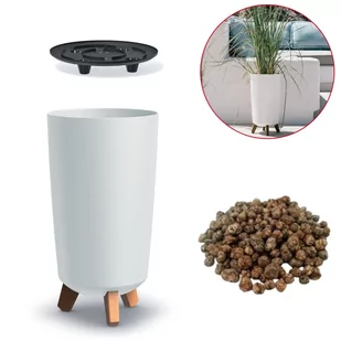 Doniczka okrągła na nóżkach GRACIA TUBUS DGTL200 + keramzyt 1l - Donice - miniaturka - grafika 1