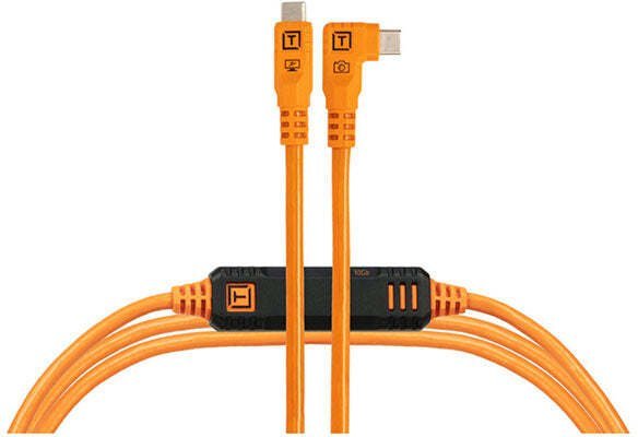 Kabel USB Tether Tools cable USB-C - USB-C TetherPro Optima 10G Right Angle 3m, orange CUC10RTG2B-ORG