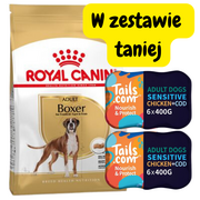 Sucha karma dla psów - ROYAL CANIN Boxer Adult 12kg + Tails.com Grain Free Adult 65% mięsa 12x400g - miniaturka - grafika 1
