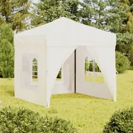 Pawilony ogrodowe - Składany namiot imprezowy ze ściankami, kremowy, 2x2 m - miniaturka - grafika 1