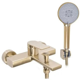 Rea Bateria Wannowa Verso Brush Gold - Baterie wannowe i prysznicowe - miniaturka - grafika 1
