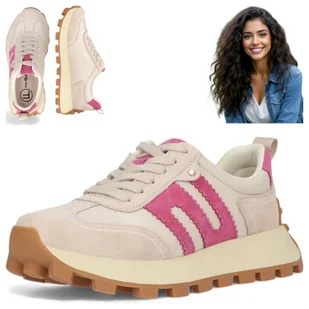 Sneakersy Damskie SKÓRZANE FILIPPO Wygodne Czarne Eleganckie Półbuty 41 - Półbuty damskie - miniaturka - grafika 1