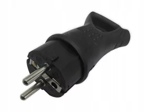 ELGOTECH Wtyczka BRYZGOSZCZELNA Z UCHWYTEM WT-30GU CZARNA EWT-30GU - Lampy pozostałe - miniaturka - grafika 1