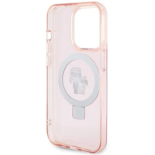 Karl Lagerfeld KLHMP15LHMRSKCP iPhone 15 Pro 6.1" różowy/pink hardcase Ring Stand Karl&Choupettte MagSafe - Etui i futerały do telefonów - miniaturka - grafika 7
